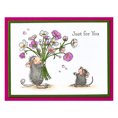 Spellbinders Rare Bloom Cling Rubber Stamp Set from the House-Mouse Rare Bloom Collection