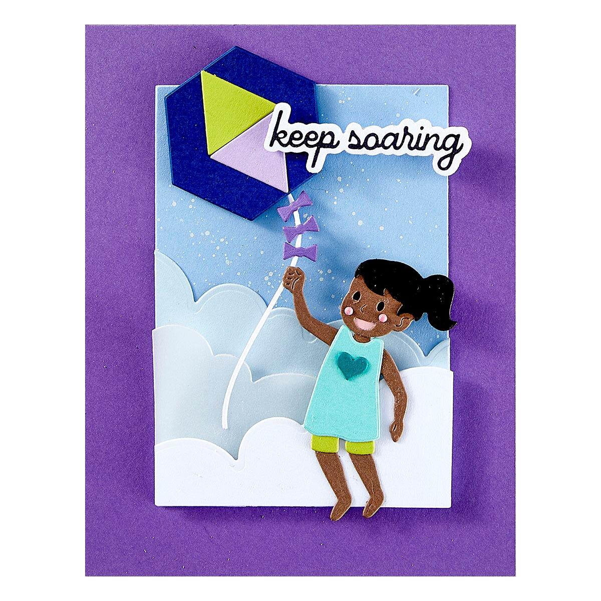 Spellbinders Soaring Sentiments Press Plate & Die Set from the Sky's the Limit Collection by Simon Hurley