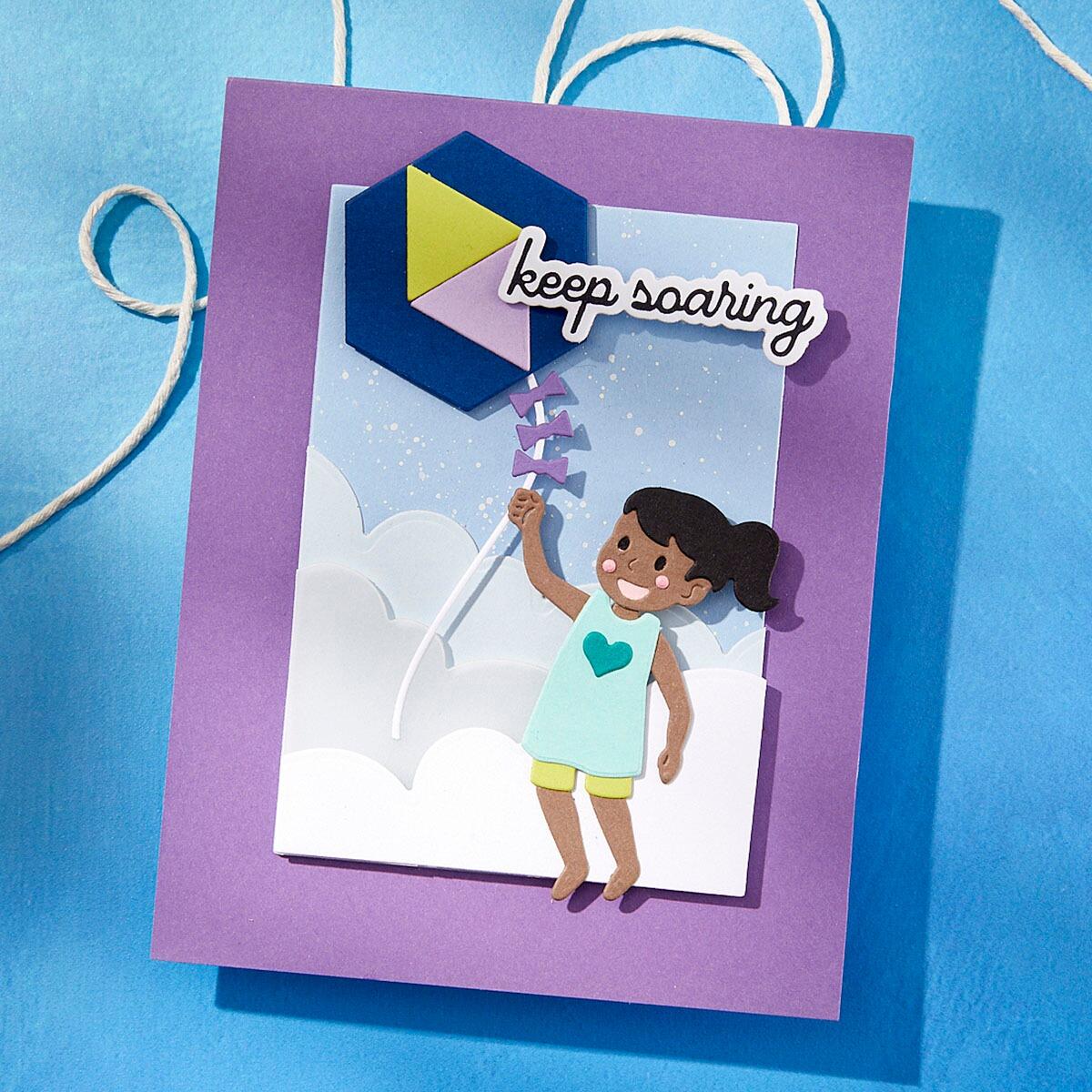 Spellbinders Soaring Sentiments Press Plate & Die Set from the Sky's the Limit Collection by Simon Hurley