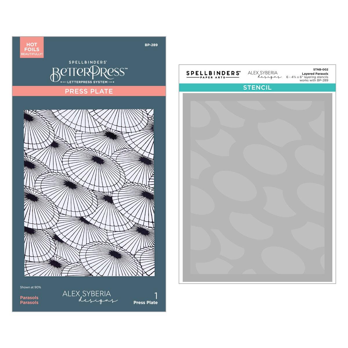 Spellbinders Spring in Kyoto BetterPress & Stencil Bundle from the Spring in Kyoto Collection by Alex Syberia Designs