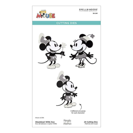 Mickey and Minnie Mouse cutting dies packaging with Spellbinders branding.