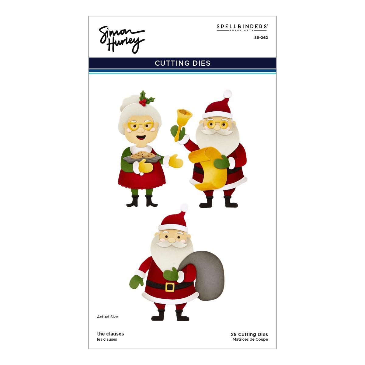 Spellbinders The Clauses Etched Dies from the North Pole Friends Collection by Simon Hurley