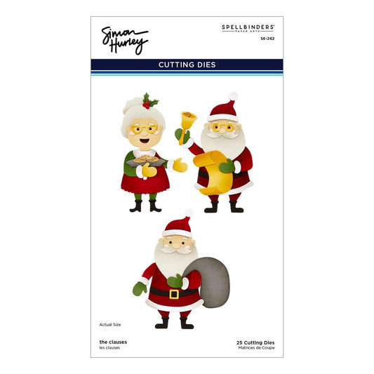 Spellbinders The Clauses Etched Dies from the North Pole Friends Collection by Simon Hurley