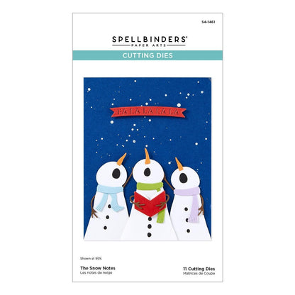 Spellbinders The Snow Notes Etched Dies from the Wonderland Collection