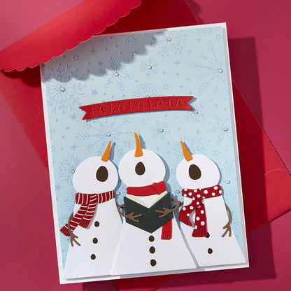 Spellbinders The Snow Notes Etched Dies from the Wonderland Collection