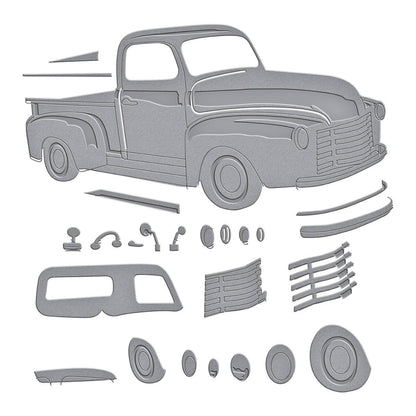 Spellbinders Timeless Truck Etched Dies from the Classic Road Legends Collection by Mindy Eggen