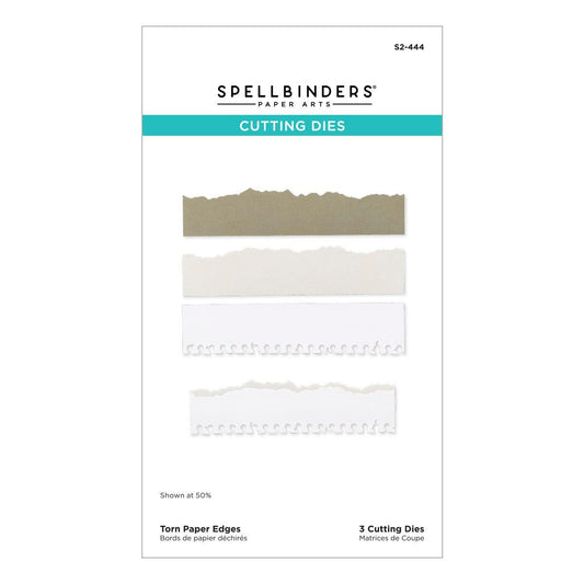 Spellbinders Torn Paper Edges Etched Dies from the Take Note Collection