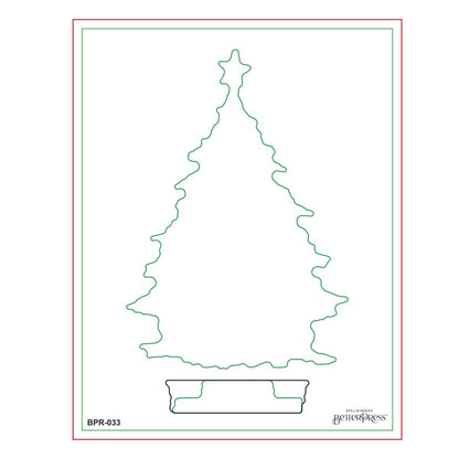 Outline of a Christmas tree on a white background with 'Butterfly' branding.