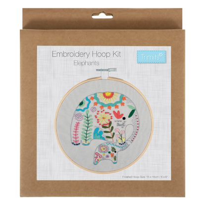 Trimits Elephants Embroidery Hoop Kit