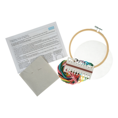 Trimits Elephants Embroidery Hoop Kit Contents