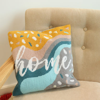 Trimits Home Half Stitch Cushion Kit Completed
