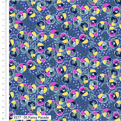 The Craft Cotton Co. Pansy Printed Wide 5Pcs Fat Quarter