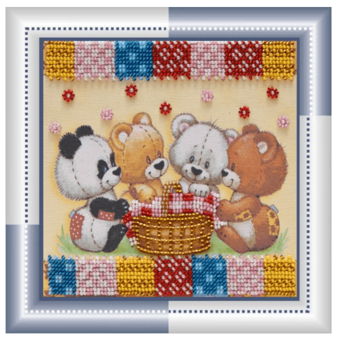 Abris Art. Bears and Basket Beading Kit - CraftSource Market: Craft Supplies & Kits Beading Kit