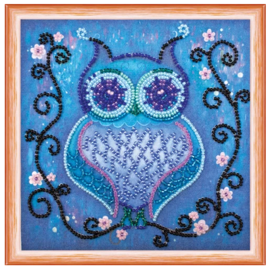 Abris Art. Blue Owl Beading Kit - CraftSource Market: Craft Supplies & Kits Beading Kit