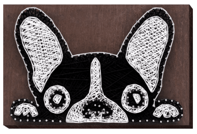 Abris Art. French Bulldog String Art Kit - CraftSource Market: Craft Supplies & Kits Beading Kit