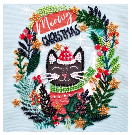 Abris Art. Meow Christmas Beading Kit - CraftSource Market: Craft Supplies & Kits Beading Kit