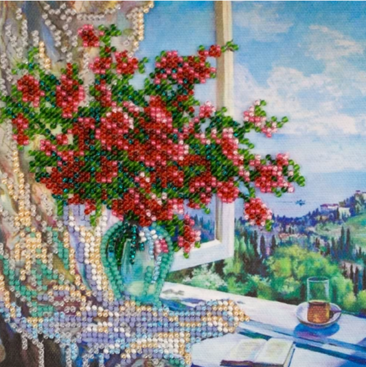 Abris Art Sea Outside The Window Beaded Embroidery Kit - CraftSource Market: Craft Supplies & Kits Beading Kit