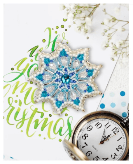 Abris Art. Snowflake Small Beading & Gems Kit - CraftSource Market: Craft Supplies & Kits Beading Kit