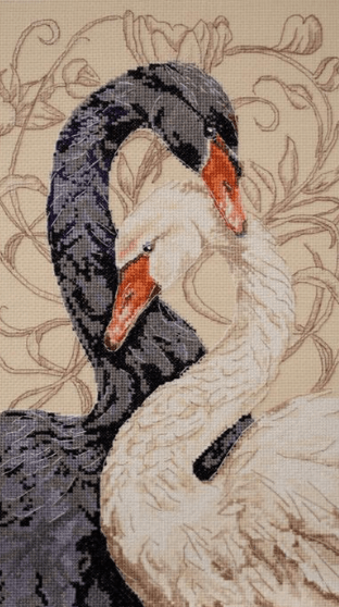 Abris Art. Swans of Love Cross Stitch Kit - CraftSource Market: Craft Supplies & Kits Cross Stitch