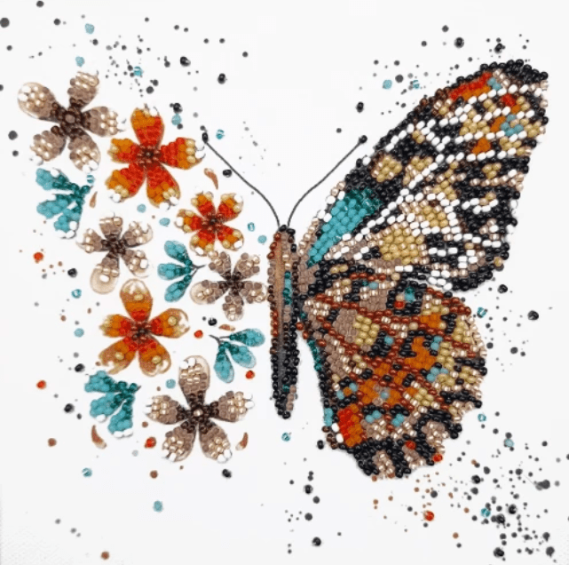Abris Art Tigre Wings Beaded Embroidery Kit - CraftSource Market: Craft Supplies & Kits Beading Kit