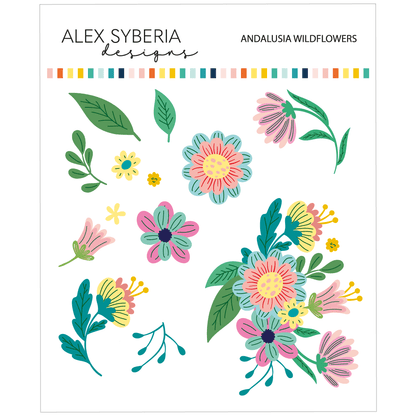 Alex Syberia Designs Andalusia Wildflowers Die Set - CraftSource Market: Craft Supplies & Kits Papercraft > Dies > Metal Cutting Dies