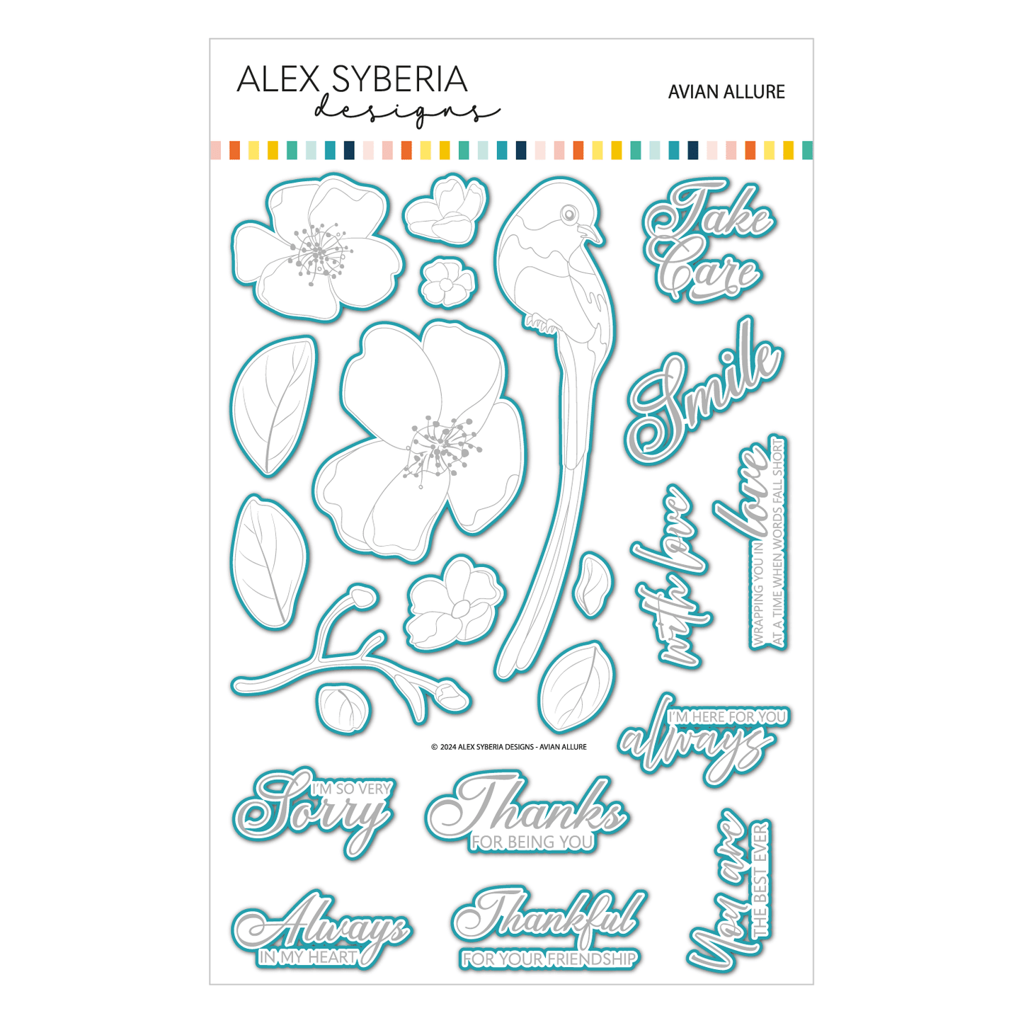 Alex Syberia Designs Avian Allure Die Set - CraftSource Market: Craft Supplies & Kits Papercraft > Dies > Metal Cutting Dies