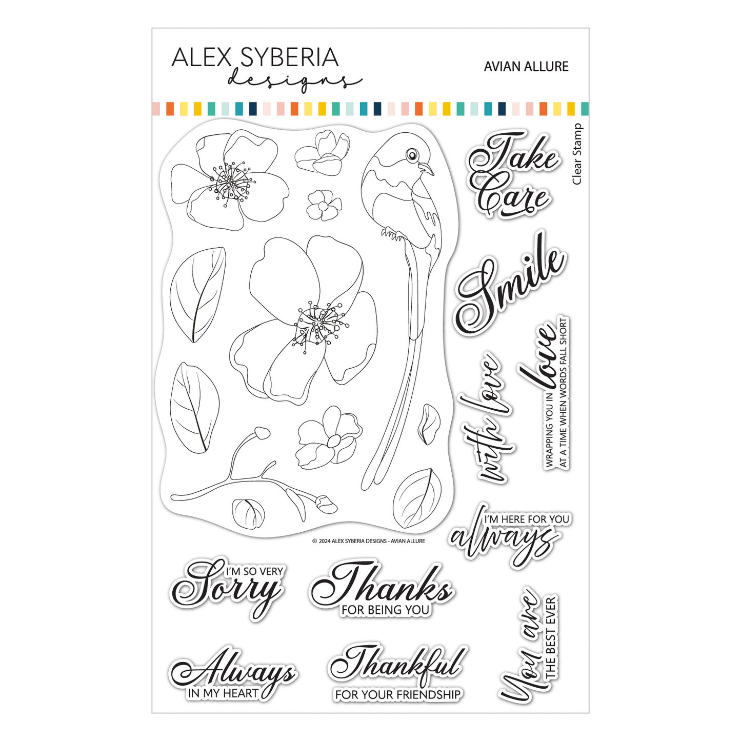 Alex Syberia Designs Avian Allure Stamp Set - CraftSource Market: Craft Supplies & Kits Papercraft > Stamps > Photopolymer Stamps