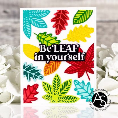 Alex Syberia Designs BeLeaf in Yourself Hot Foil Plate & Die Set - CraftSource Market: Craft Supplies & Kits Papercraft > Dies > Metal Cutting Dies
