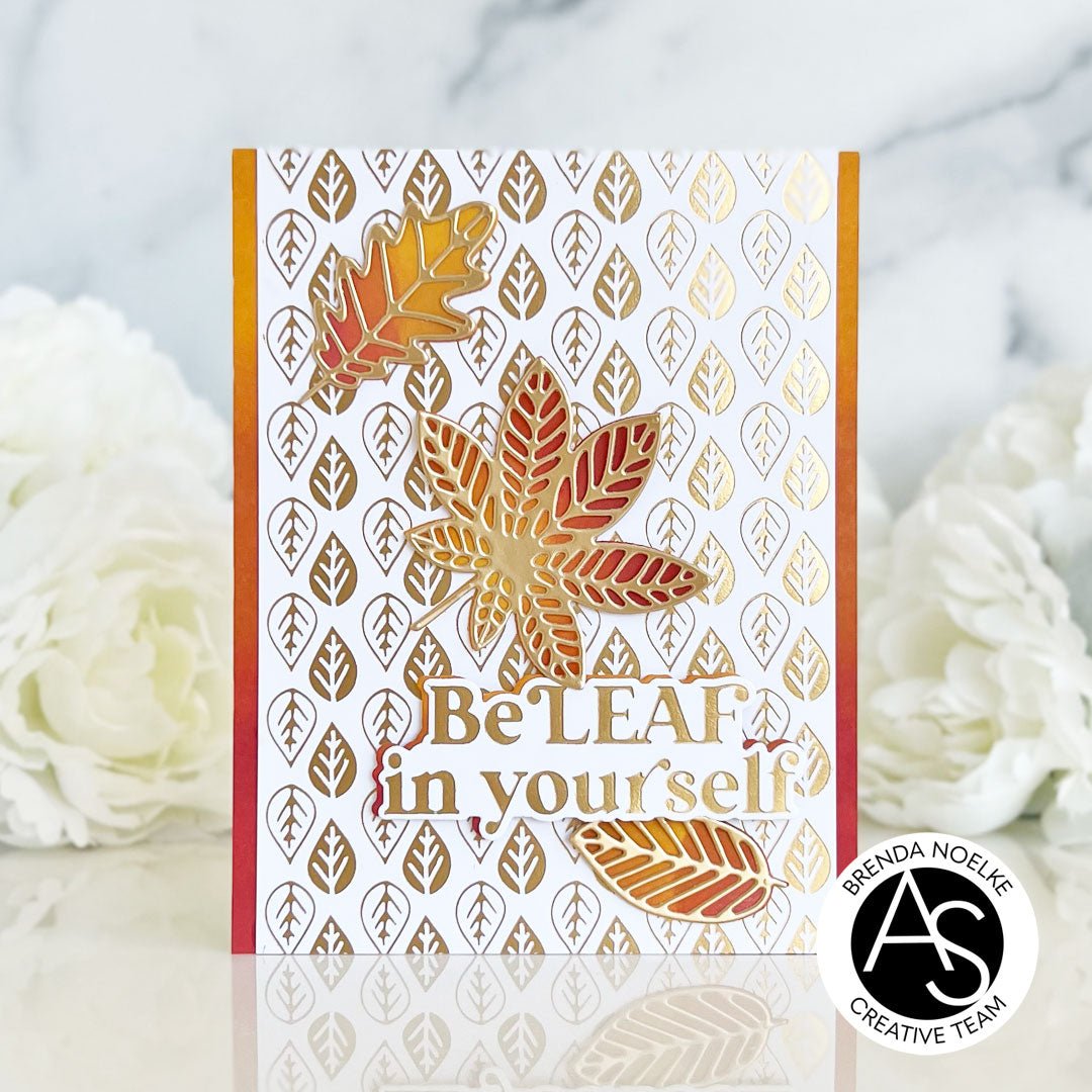 Alex Syberia Designs BeLeaf in Yourself Hot Foil Plate & Die Set - CraftSource Market: Craft Supplies & Kits Papercraft > Dies > Metal Cutting Dies