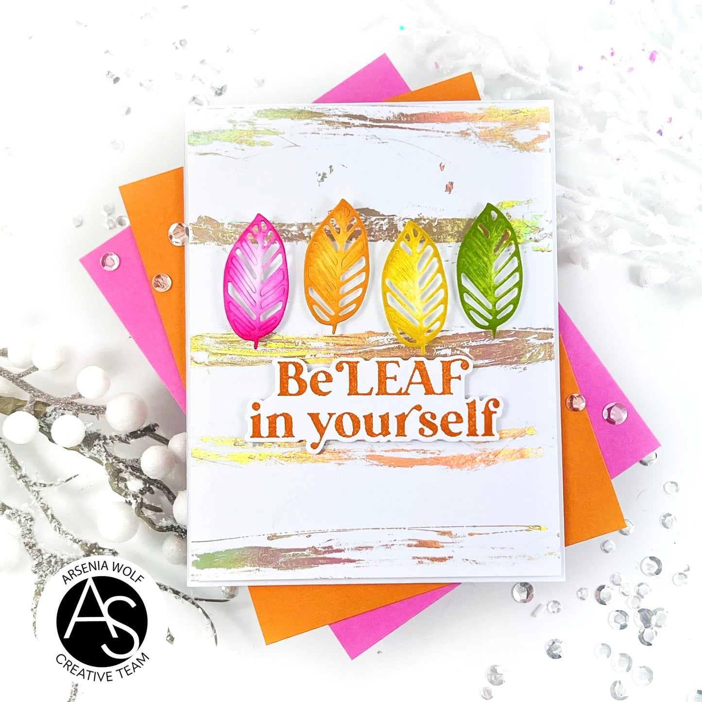 Alex Syberia Designs BeLeaf in Yourself Hot Foil Plate & Die Set - CraftSource Market: Craft Supplies & Kits Papercraft > Dies > Metal Cutting Dies