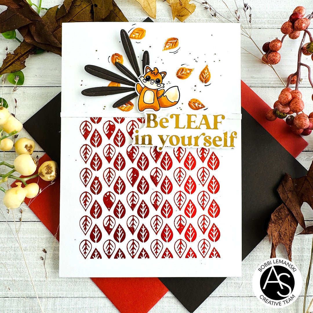Alex Syberia Designs BeLeaf in Yourself Hot Foil Plate & Die Set - CraftSource Market: Craft Supplies & Kits Papercraft > Dies > Metal Cutting Dies