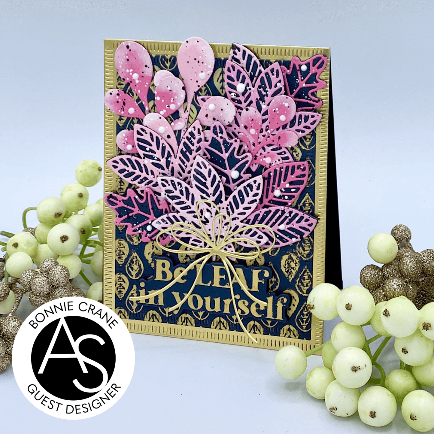 Alex Syberia Designs BeLeaf in Yourself Hot Foil Plate & Die Set - CraftSource Market: Craft Supplies & Kits Papercraft > Dies > Metal Cutting Dies