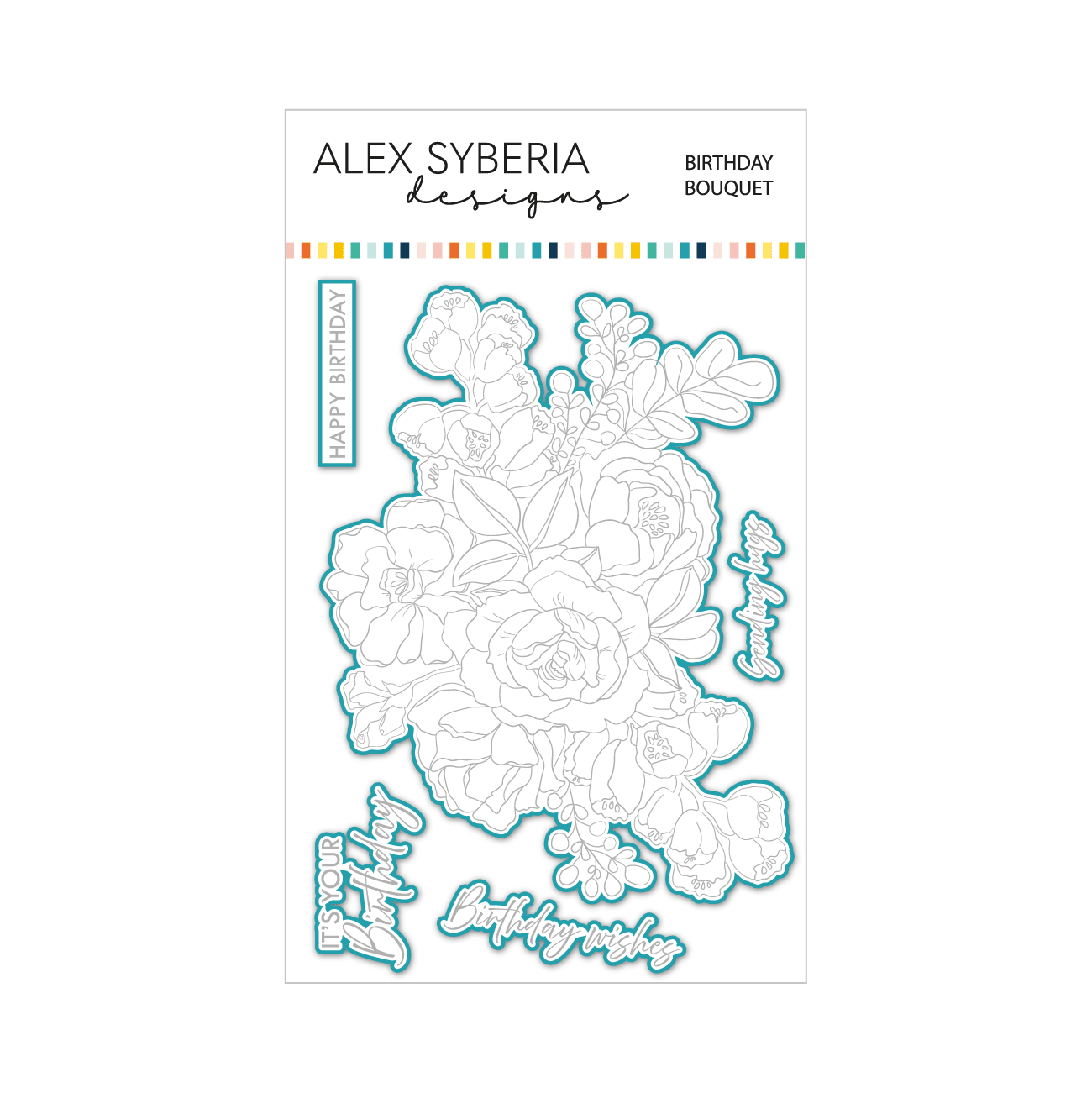 Alex Syberia Designs Birthday Bouquet Die Set - CraftSource Market: Craft Supplies & Kits Papercraft > Dies > Metal Cutting Dies