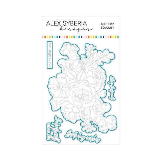 Alex Syberia Designs Birthday Bouquet Die Set - CraftSource Market: Craft Supplies & Kits Papercraft > Dies > Metal Cutting Dies