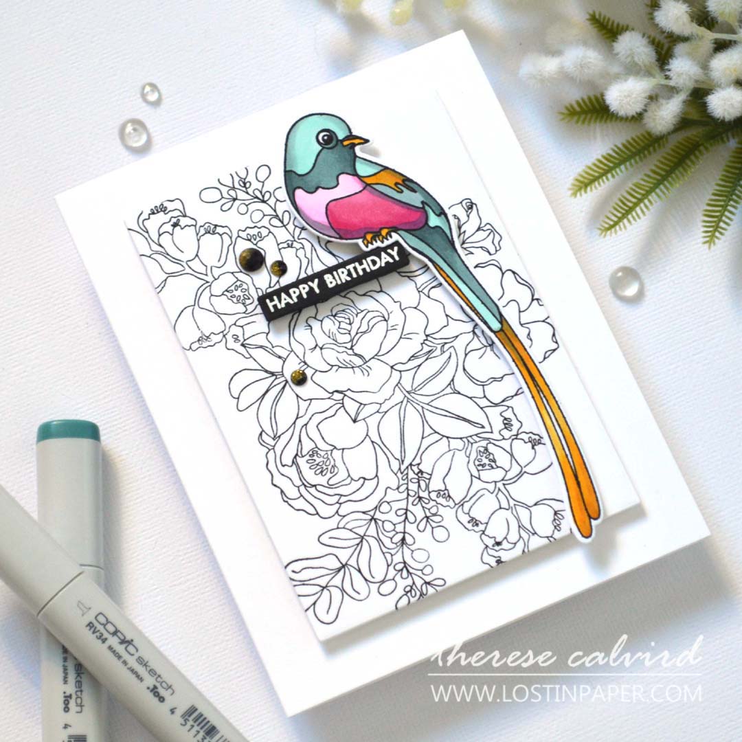 Alex Syberia Designs Birthday Bouquet Stamp Set - CraftSource Market: Craft Supplies & Kits Papercraft > Stamps > Photopolymer Stamps