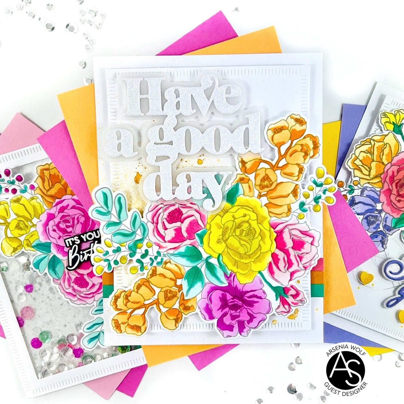 Alex Syberia Designs Birthday Bouquet Stencil Set - CraftSource Market: Craft Supplies & Kits Papercraft > Stencils