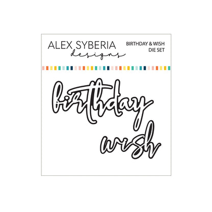 Alex Syberia Designs Birthday & Wish Die Set - CraftSource Market: Craft Supplies & Kits Papercraft > Dies > Metal Cutting Dies