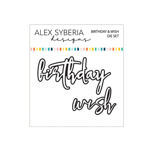 Alex Syberia Designs Birthday & Wish Die Set - CraftSource Market: Craft Supplies & Kits Papercraft > Dies > Metal Cutting Dies