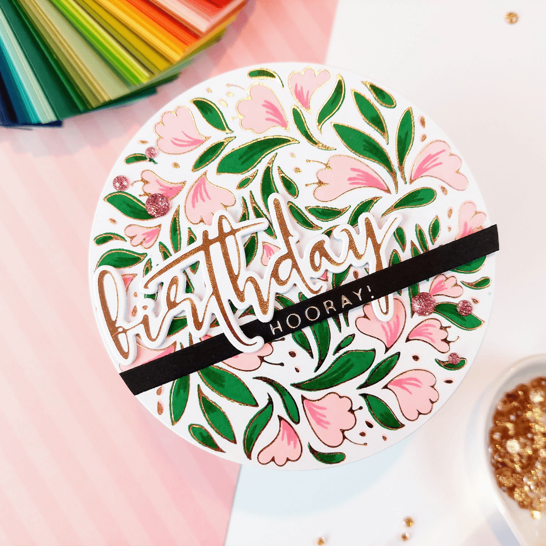 Alex Syberia Designs Birthday & Wish Hot Foil Plate Set - CraftSource Market: Craft Supplies & Kits Foiling and Letterpress