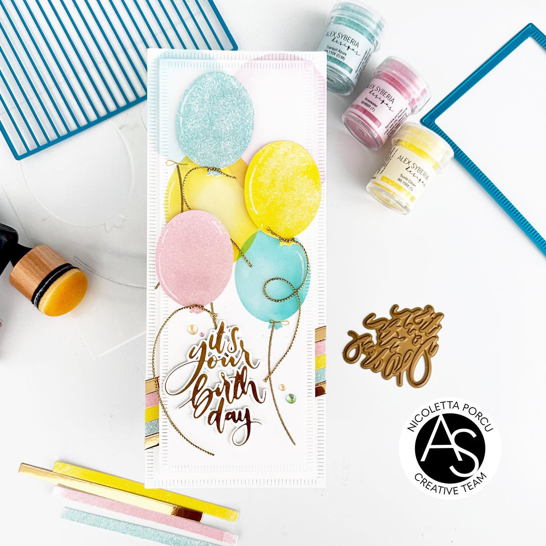 Alex Syberia Designs Bokeh Balloons Stencil & Mask Set - CraftSource Market: Craft Supplies & Kits Papercraft > Stencils