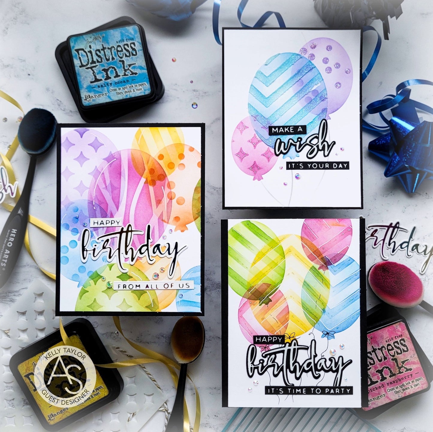 Alex Syberia Designs Bokeh Balloons Stencil & Mask Set - CraftSource Market: Craft Supplies & Kits Papercraft > Stencils
