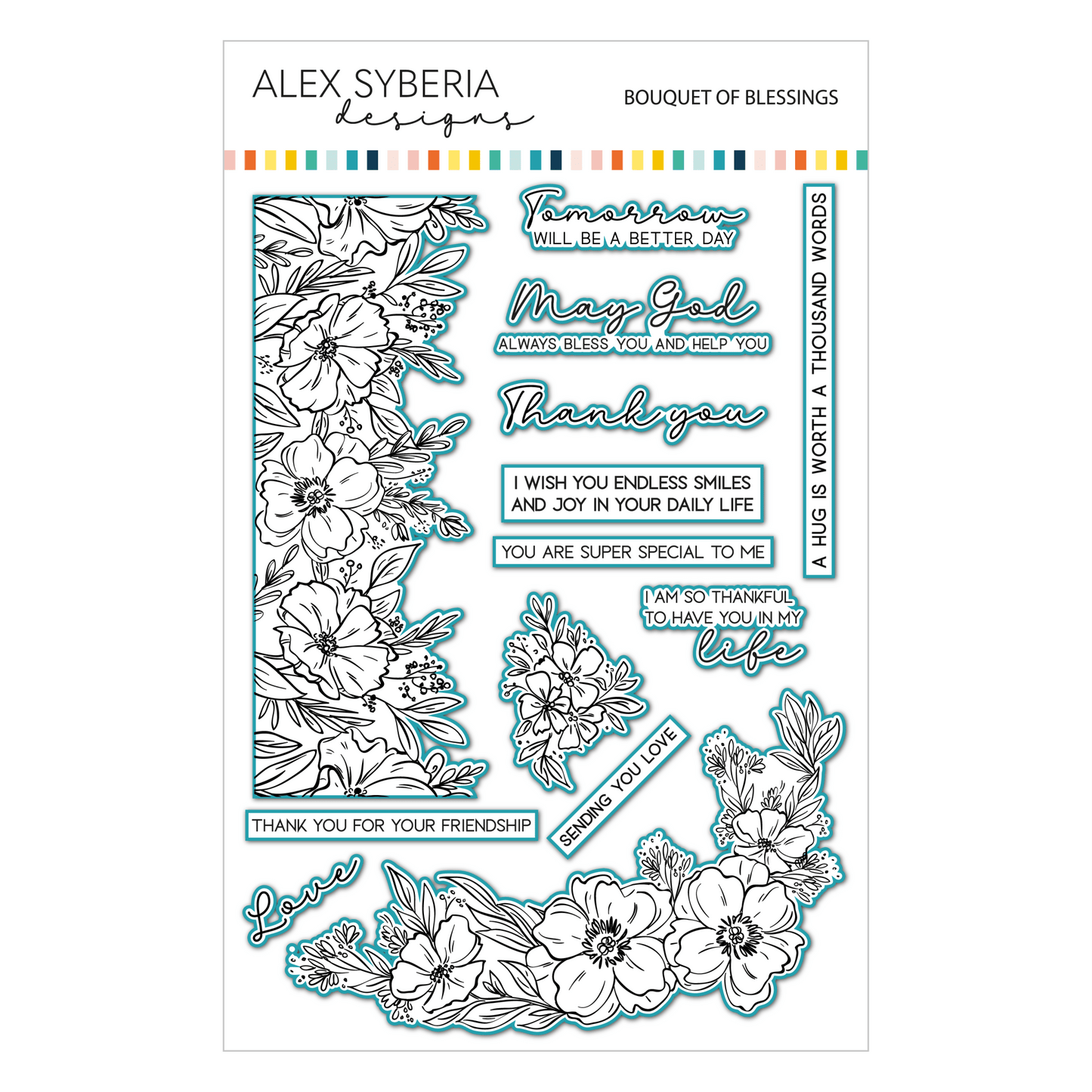 Alex Syberia Designs Bouquet of Blessings Die Set - CraftSource Market: Craft Supplies & Kits Papercraft > Dies > Metal Cutting Dies