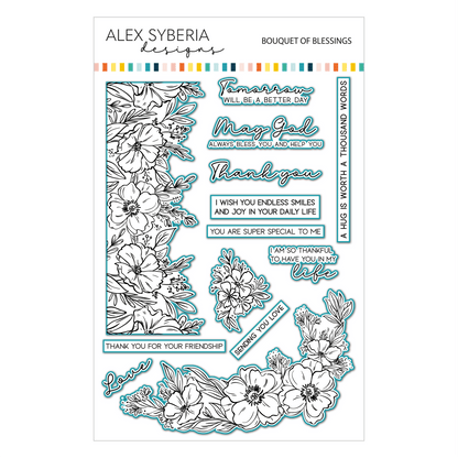 Alex Syberia Designs Bouquet of Blessings Die Set - CraftSource Market: Craft Supplies & Kits Papercraft > Dies > Metal Cutting Dies
