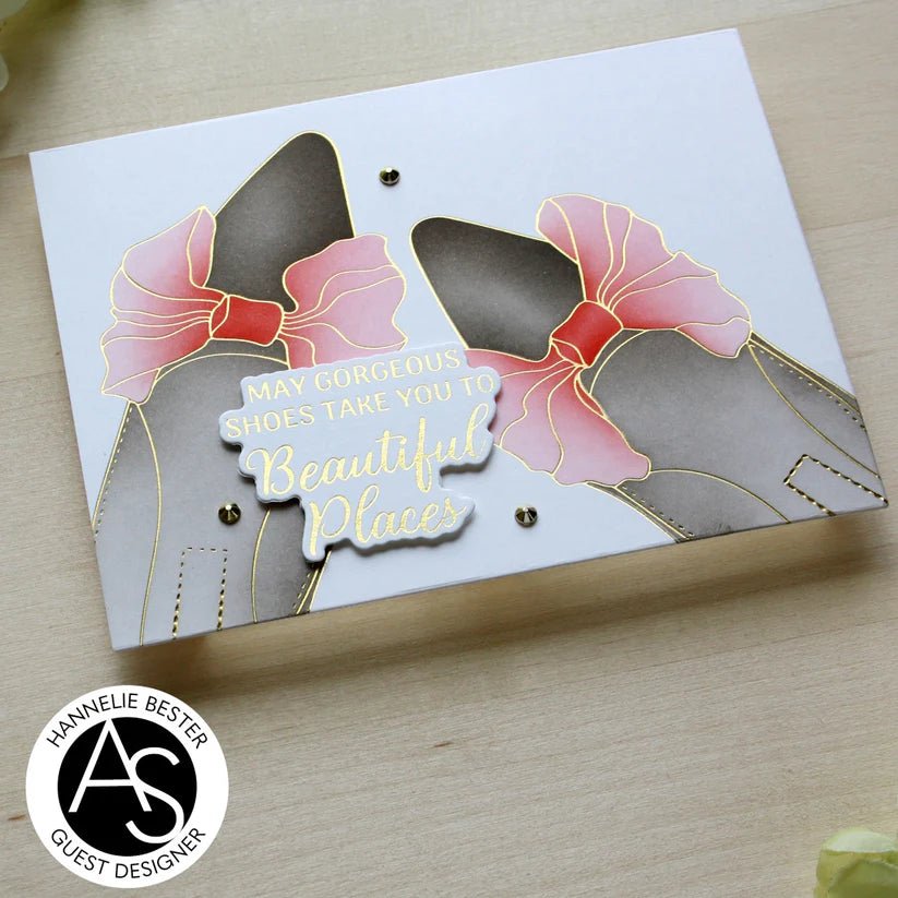 Alex Syberia Designs Bow Shoes Press Plate & Stencil Set Bundle - CraftSource Market: Craft Supplies & Kits Papercraft > Stencils