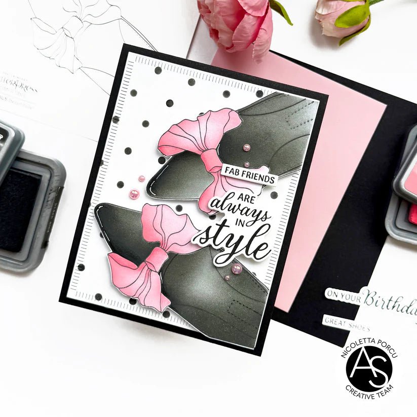 Alex Syberia Designs Bow Shoes Press Plate & Stencil Set Bundle - CraftSource Market: Craft Supplies & Kits Papercraft > Stencils