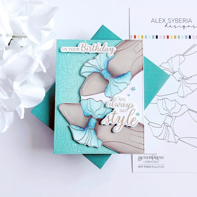 Alex Syberia Designs Bow Shoes Press Plate & Stencil Set Bundle - CraftSource Market: Craft Supplies & Kits Papercraft > Stencils