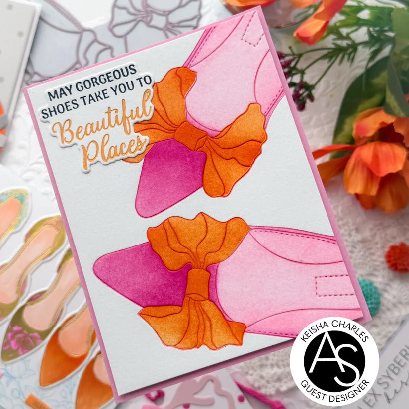 Alex Syberia Designs Bow Shoes Stencil Set - CraftSource Market: Craft Supplies & Kits Papercraft > Stencils
