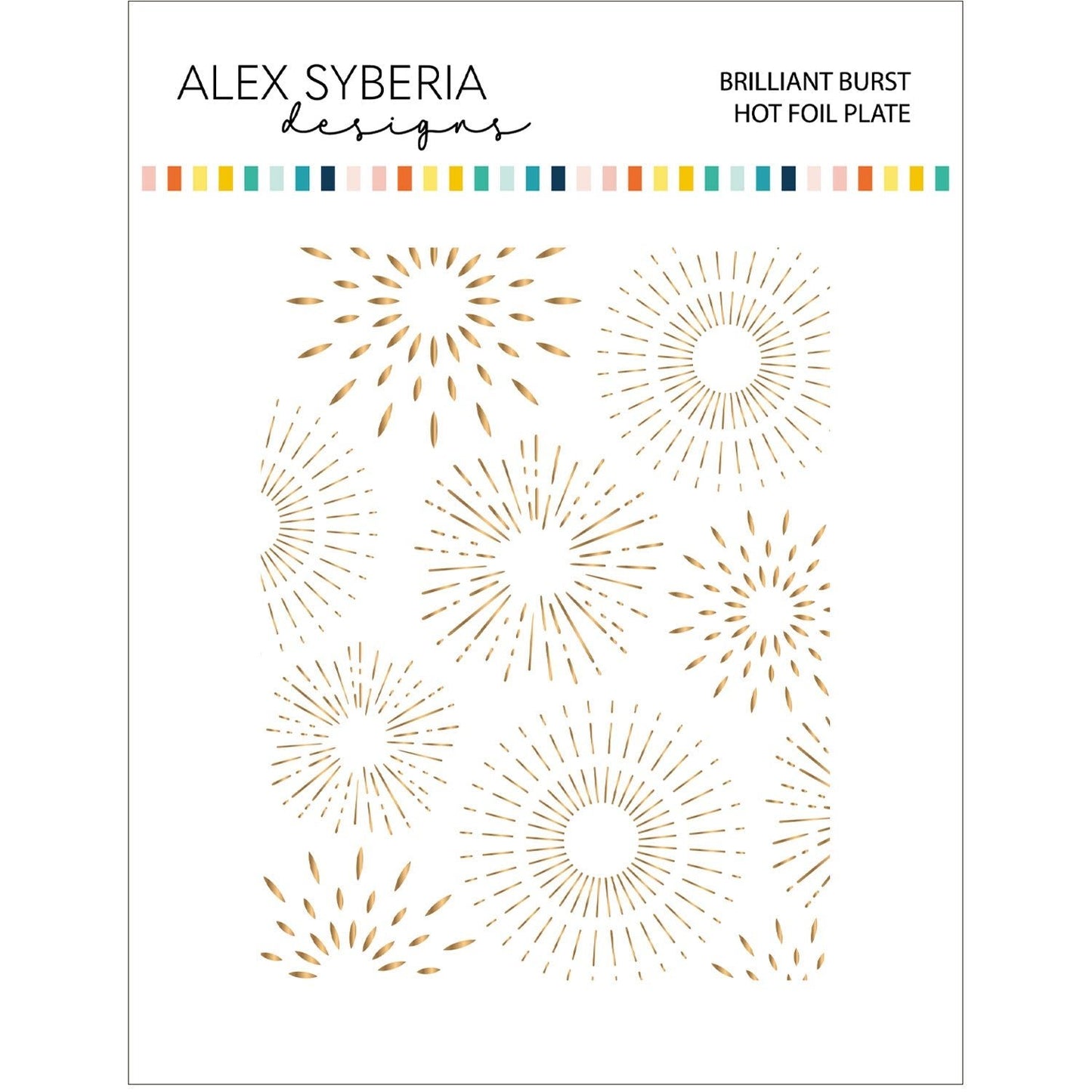 Alex Syberia Designs Brilliant Burst Hot Foil Plate - CraftSource Market: Craft Supplies & Kits Foiling and Letterpress