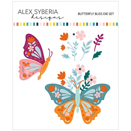 Alex Syberia Designs Butterfly Bliss Die Set - CraftSource Market: Craft Supplies & Kits Papercraft > Dies > Metal Cutting Dies