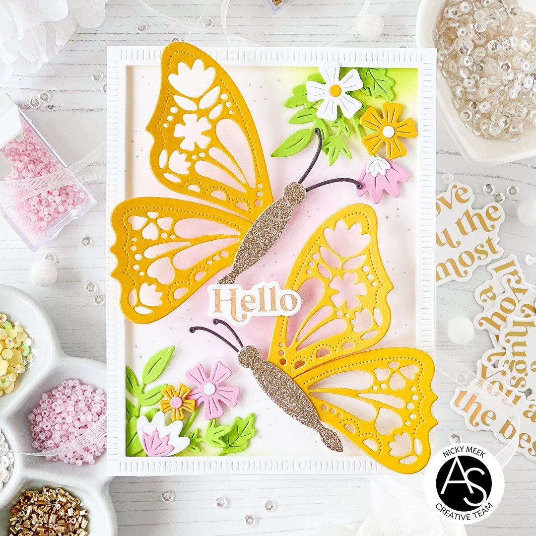 Alex Syberia Designs Butterfly Bliss Die Set - CraftSource Market: Craft Supplies & Kits Papercraft > Dies > Metal Cutting Dies